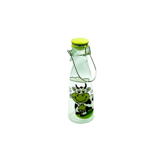 Milk Bottle 21X4.5Cm 500Ml Clear Plastic  Lid