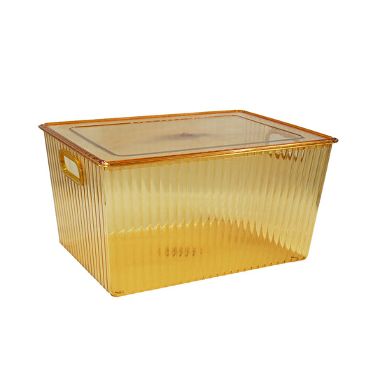 Container 30X20X15Cm Tinted Emboss  Gold Handle