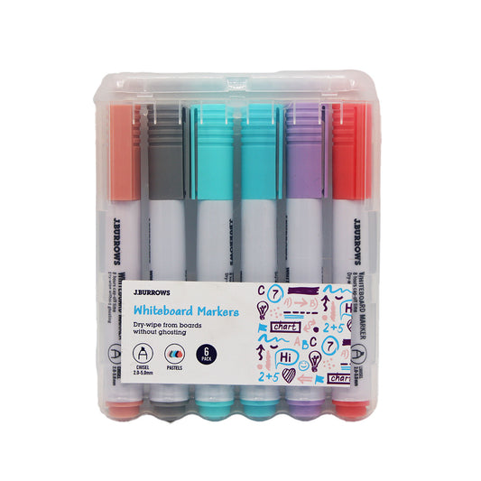 Whiteboard Marker 6Pc Pastel