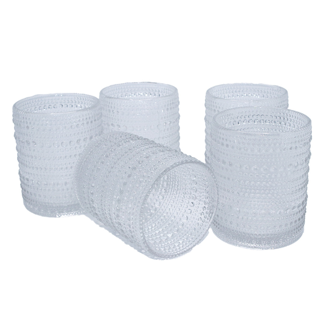 Tumb 6Pc 10X8Cm Clear  Embossed