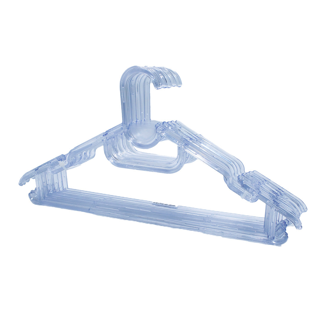 Hanger 10Pk Adult Crystal Plastic