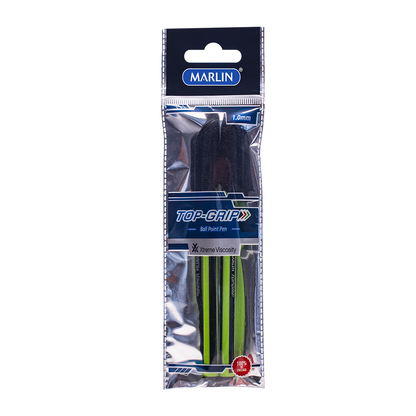 Marlin Pen 2Pc Black Ballpoint  Topgrip