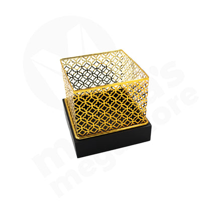 Storage Container 12X13X10Cm Gold/Black Base