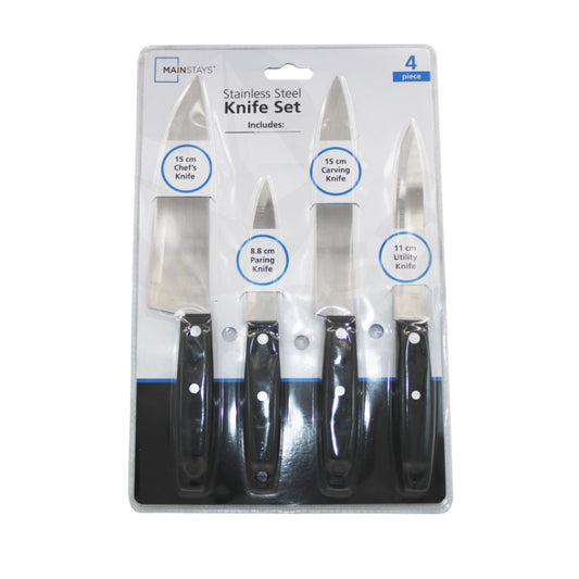 Mainstays 4Pc Knife Set Stainless Steel