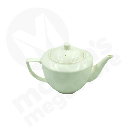 Tea Pot 11X8Cm White Embossed