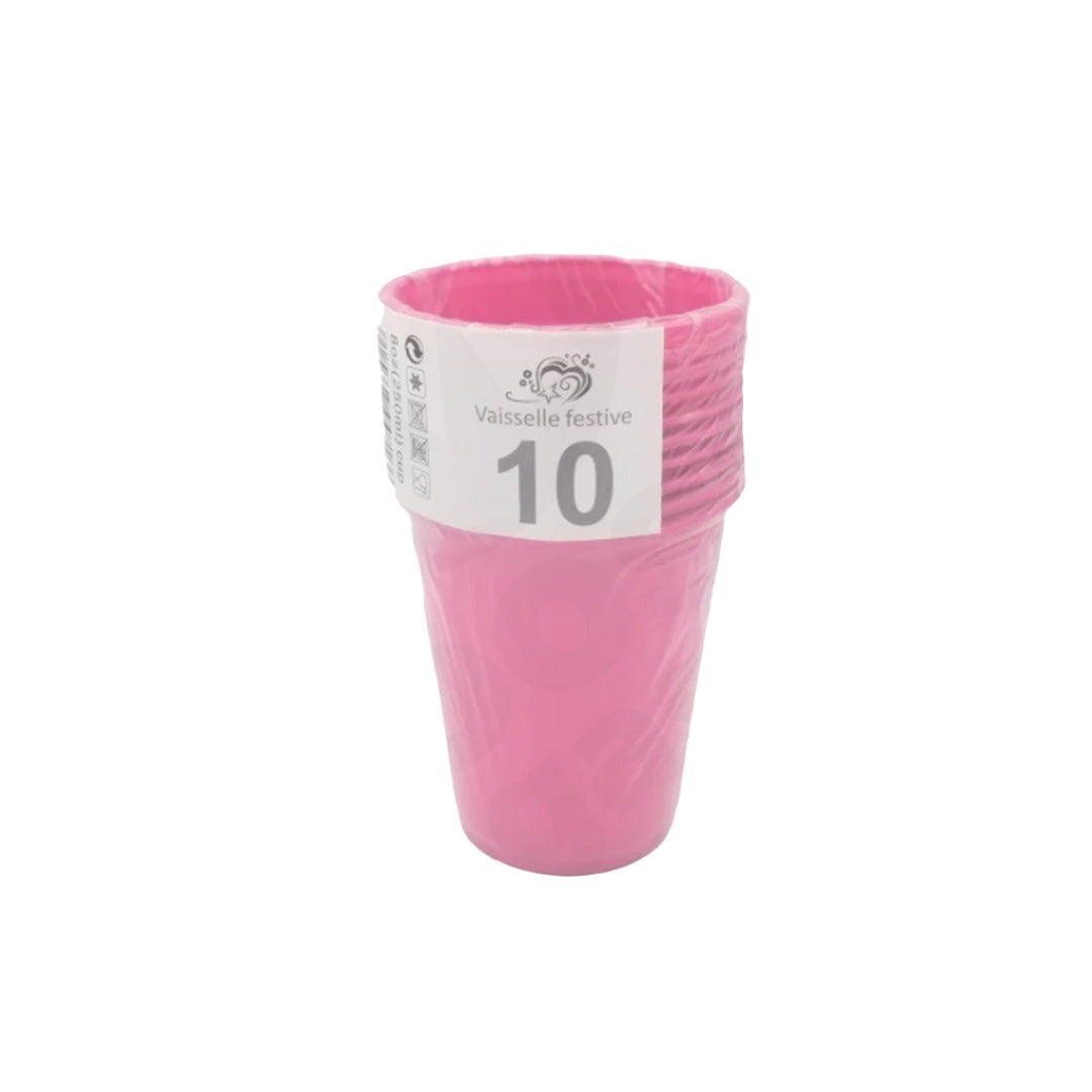 Cup 10Pc 250Ml White Plastic