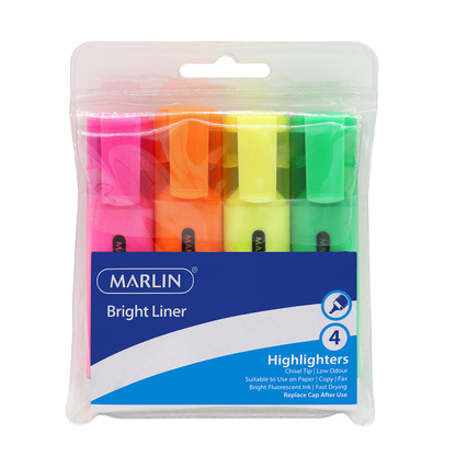 Marlin Highlighters 4Pc Set