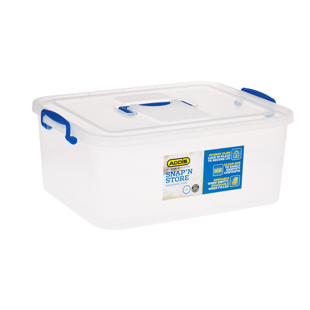 Addis Storage Box 12L With Handle Snap & Store