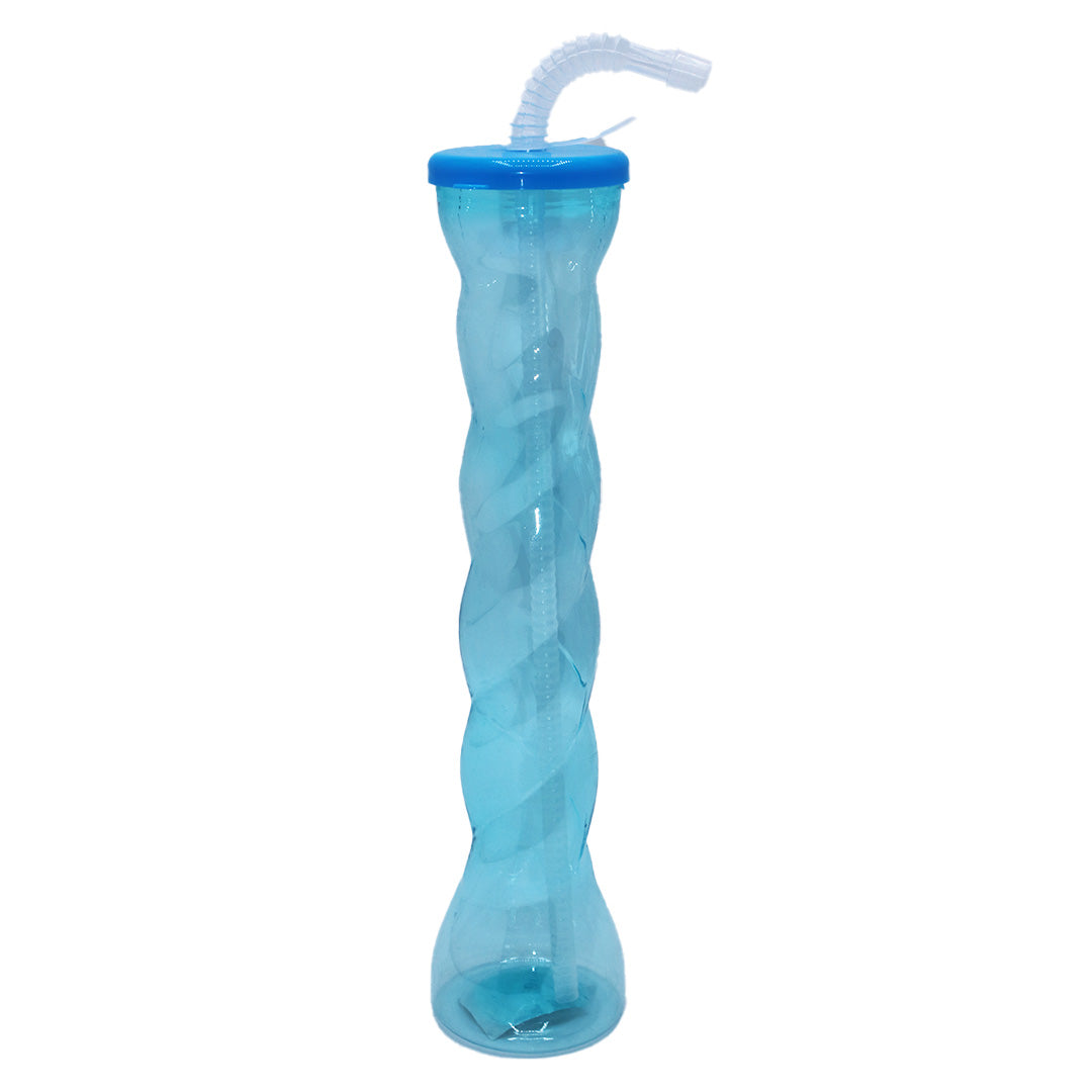 Water Bottle W/Straw 25-30X8Cm Plastic Assorted