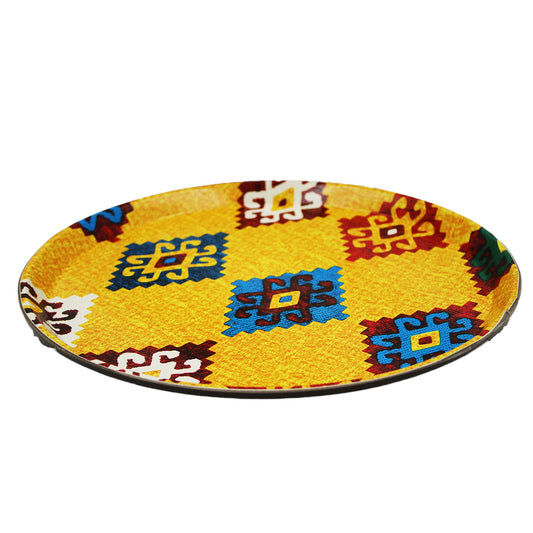 Tray 35Cm Round Non Slip Printed