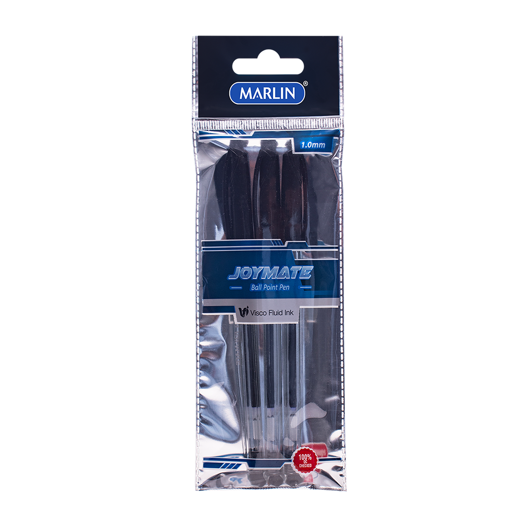 Marlin Pen 3Pc Transparent  Black