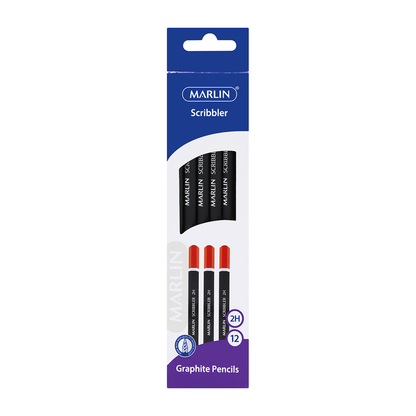 Pencil 12Pc Graphite Black/Silver 2H