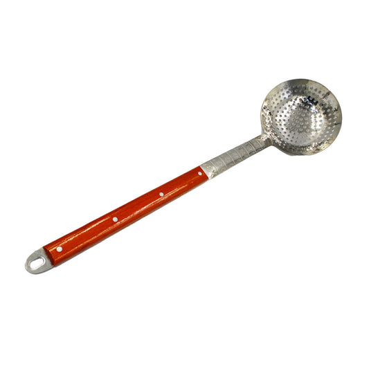 Frying Spoon 60X16Cm  Stainless Steel Woodn Handle