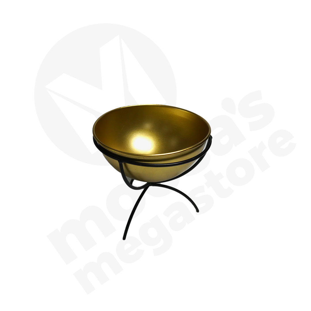 Flower Stand 15X17Cm Metal/Gold Bowl