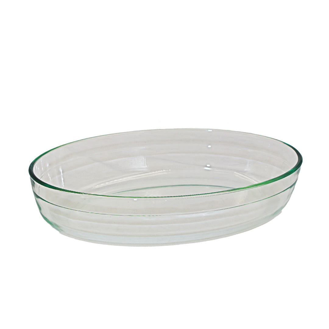 Aqua Baking Tray 2L Oval No Lid Borosilicate