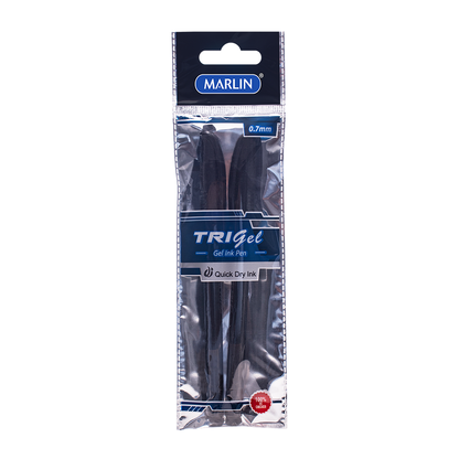 Marlin Pen 2Pc Gel Ink Black