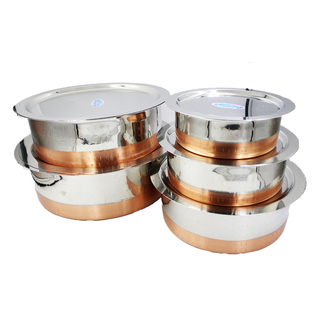 Pot Set Fish 10Pc Dott Stainless Steel Copper Base