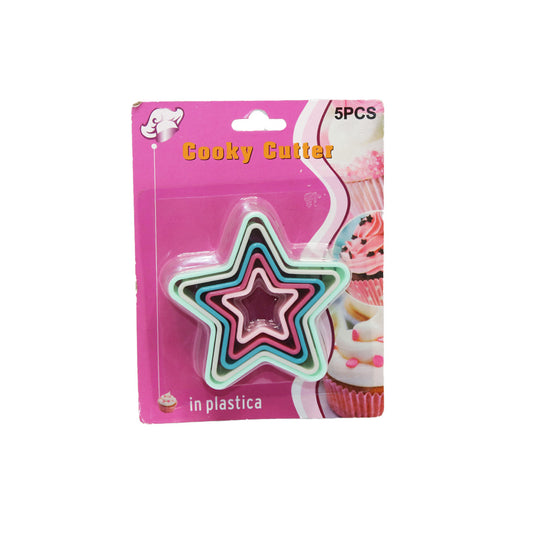 Cookie Cutter 5Pc Star Scallop Asst