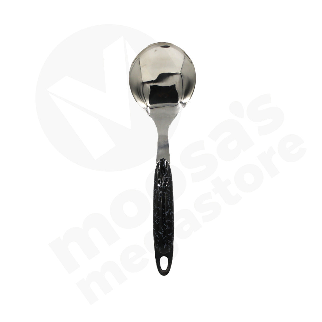 Rice Spoon 25Cm Plastic Marble/Wooden Look Handle