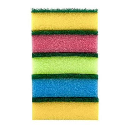 Sponge Scourer 5Pk Rainbow Addis