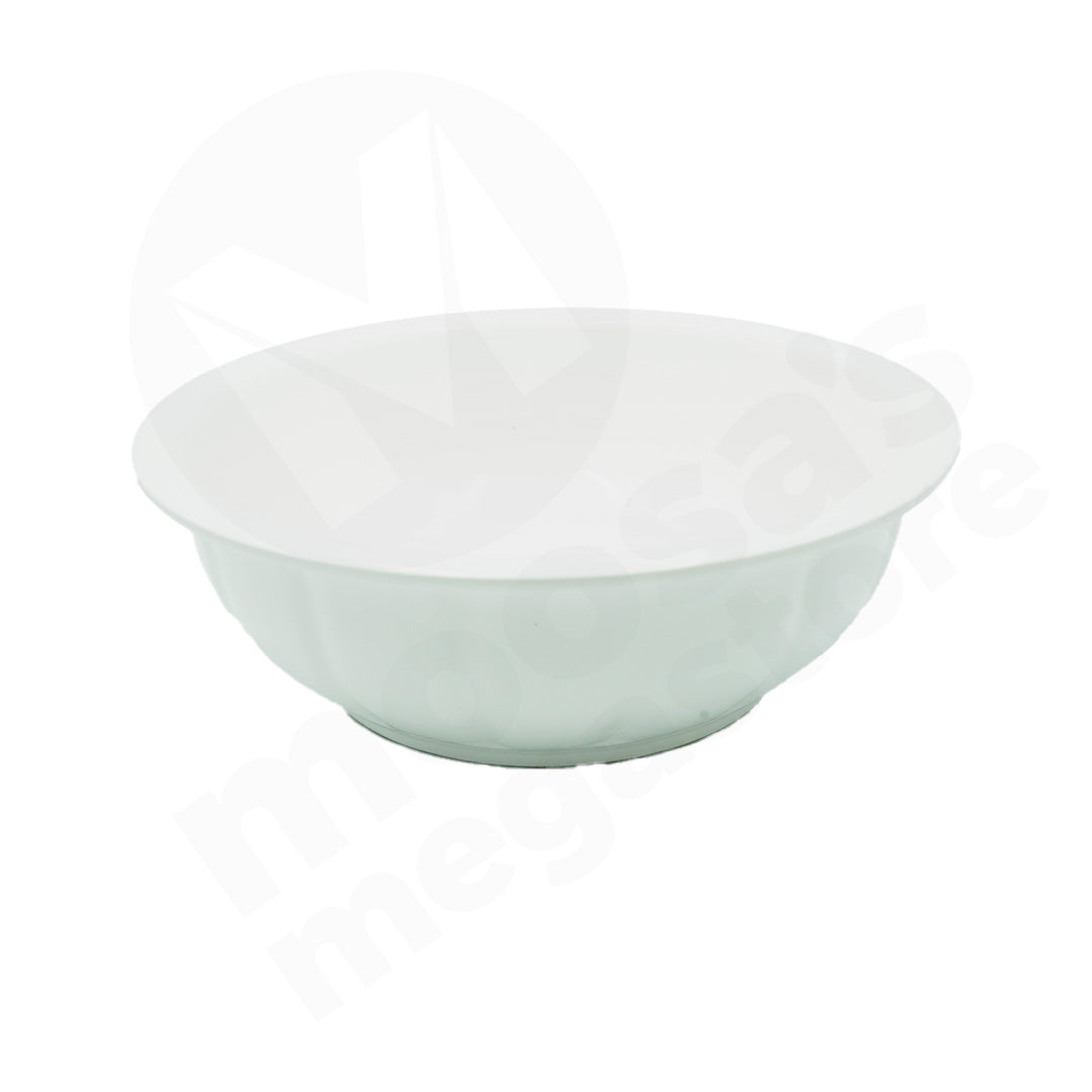 Bowl 28.5X9.5Cm White Embossed