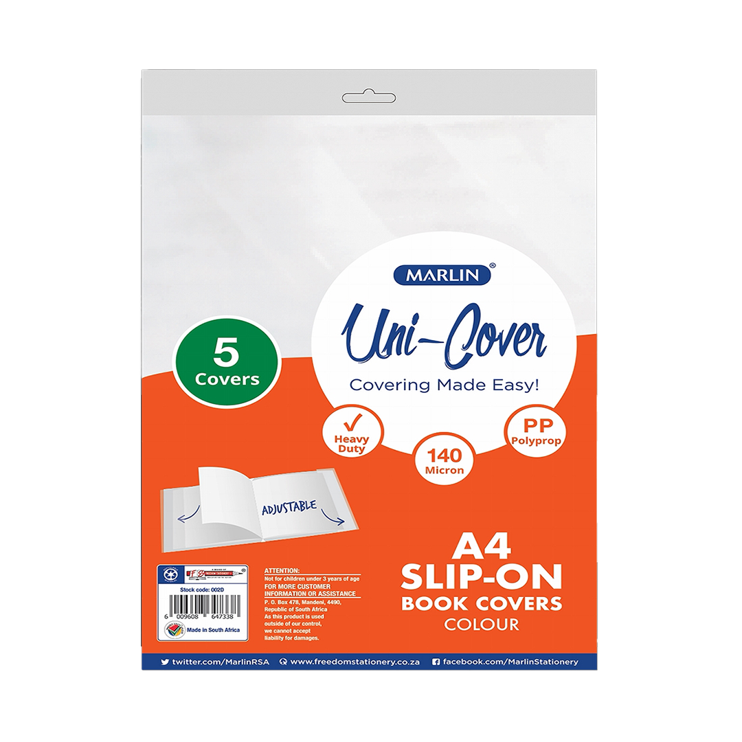 Marlin Book Covers A4 Slip On Colour Pvc 5Pk MoosasMegaStore Marlin Book Covers A4 Slip On Colour Pvc 5Pk MoosasMegaStore