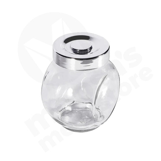 Jar 8X5Cm Clear Sgold Lid Angled