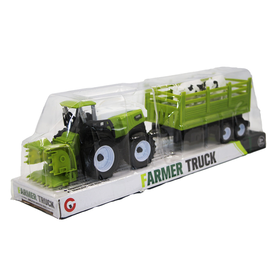 Toys Tractor With Trailer With 2 Animals 31Cm