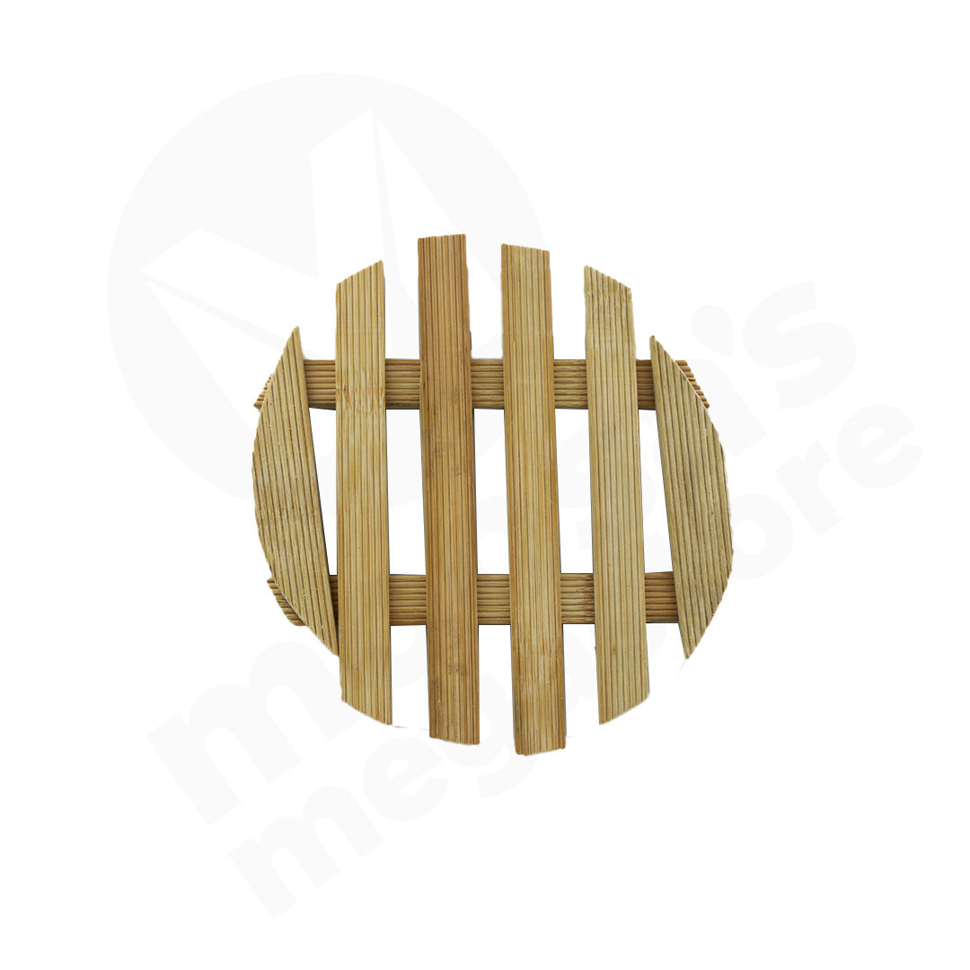 Trivet Bamboo 17.5Cm Square/Round Slotted