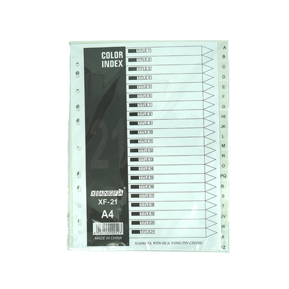 Index File 21Page A4  Pvc