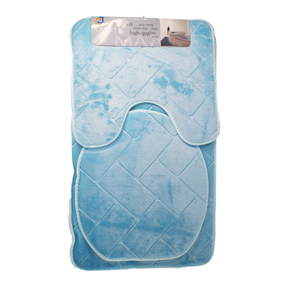 Toilet Set 3Pc 45X75 Plain Memory Foam