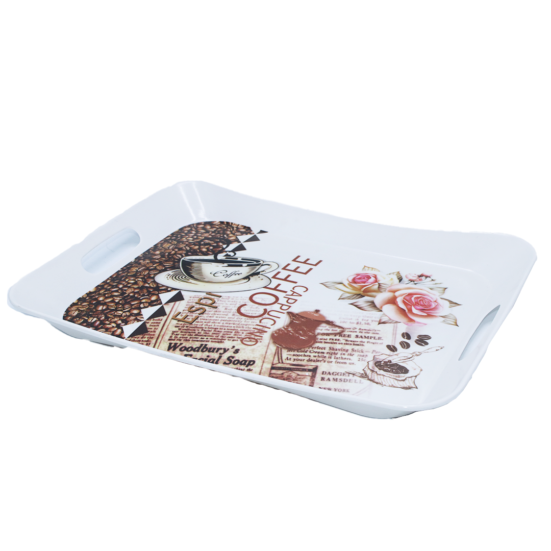 Mm Tray 38X27Cm Rectangle  2Handle  Printed