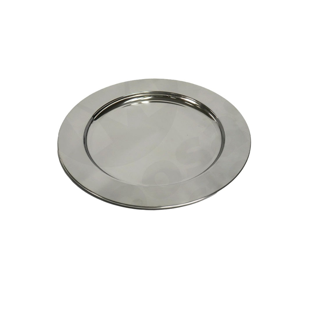 Underplate 30Cm Stainless Steel  Round Plain