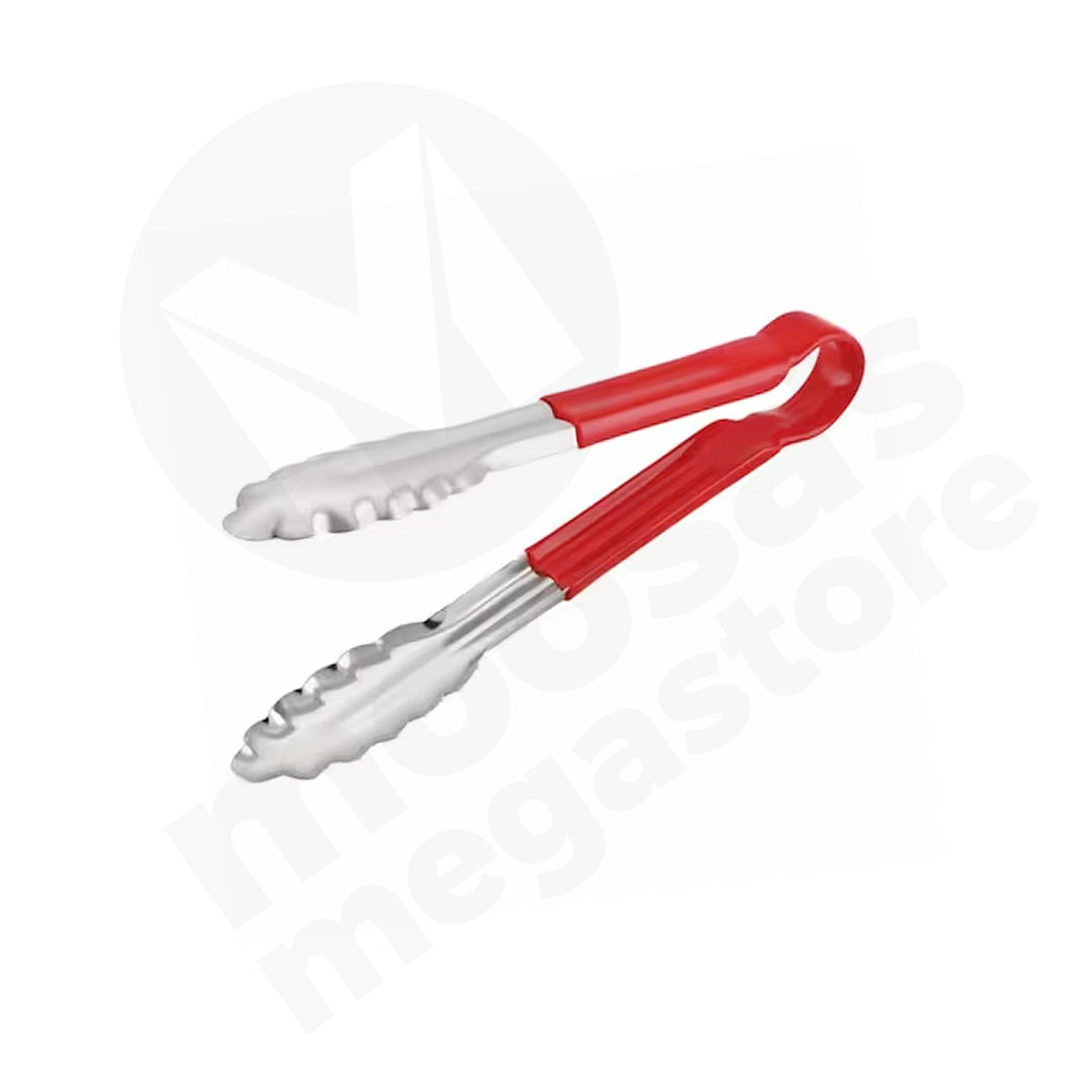 Tong Stainless Steel One Piece Red Handle