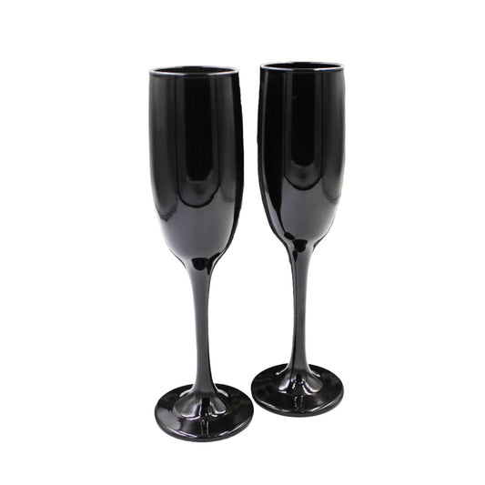 Tumbler  6Pc Champagne Black 22X5Cm 3796