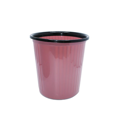 Dust Bin 25X23Cm Round Plastic Striped Trash