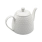 Tea Pot 12X7Cm White  Embossed