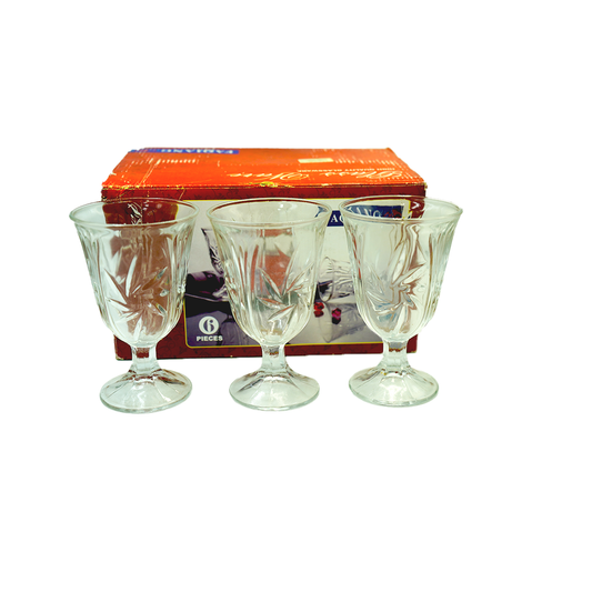 Tumbler 6Pc Wine 14X8.5Cm Embossed Faqiang