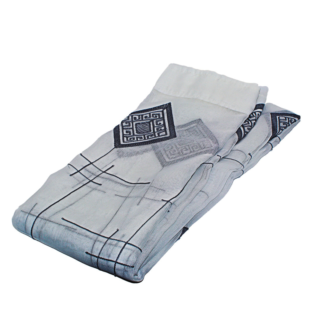 Curtain Printed Embossed Linen 250X220