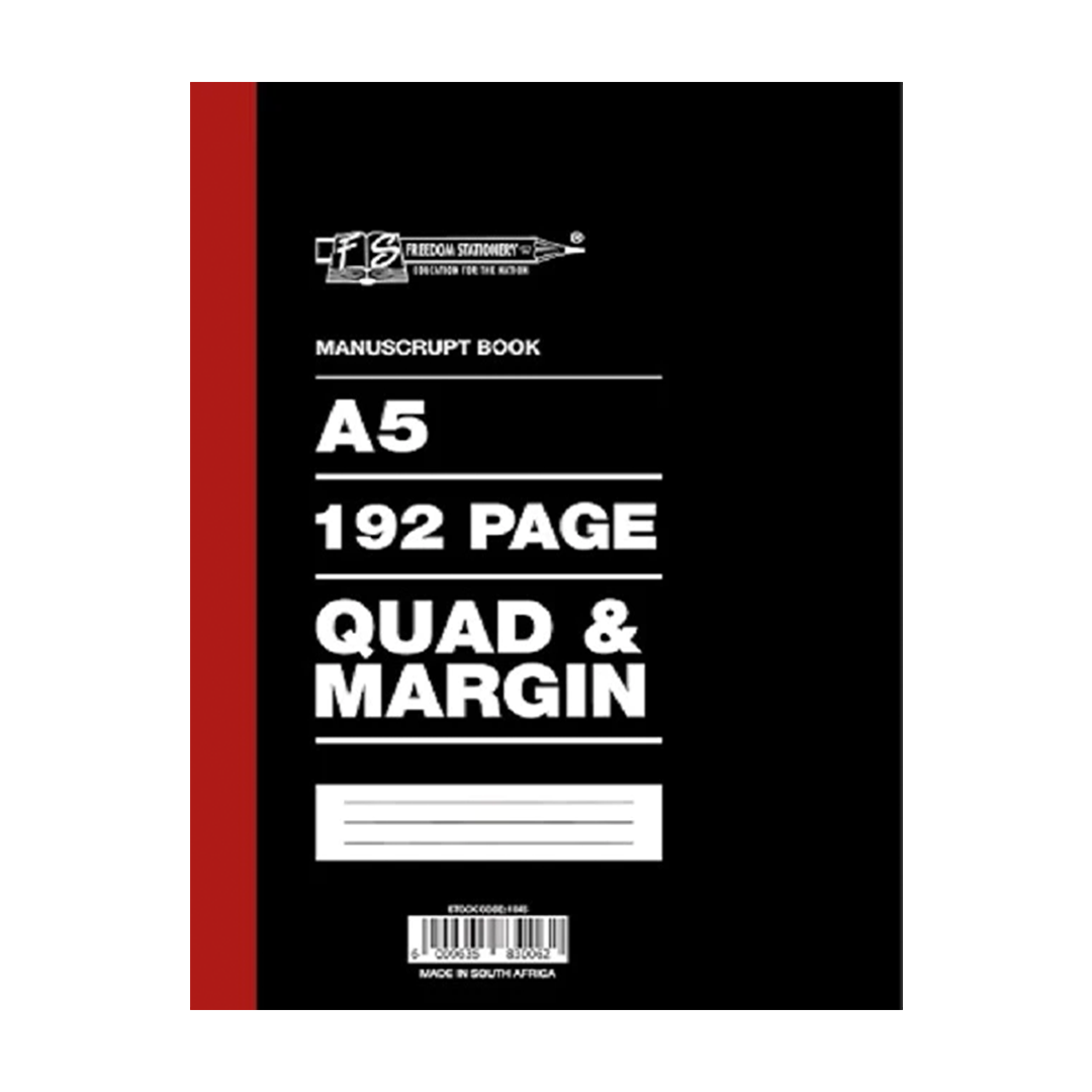 Marlin Manuscript Book 192/A5 Quad & Margin