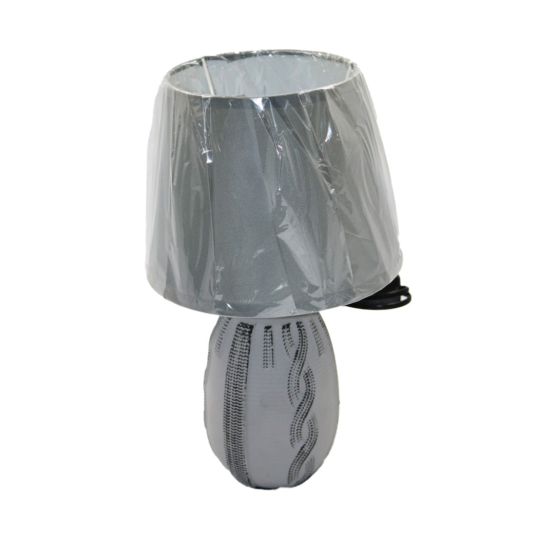 Lamp Shade & Base 18Cm Ceramic Embossed