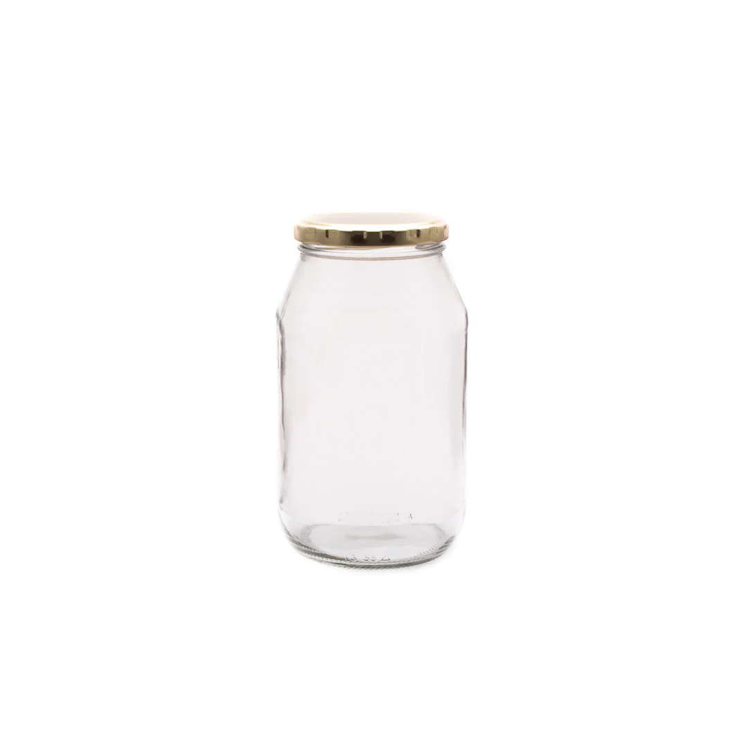 Jar 375Ml Farrago/Herbert With Gold Lid Consol