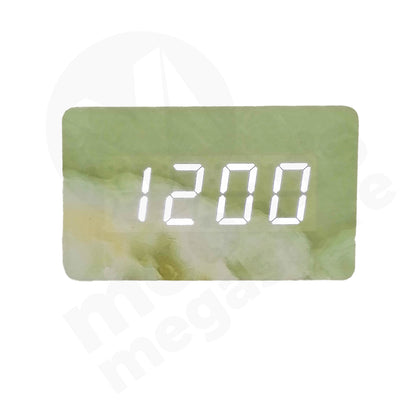 Clock Led Digital 10X6X4Cm Marble Look