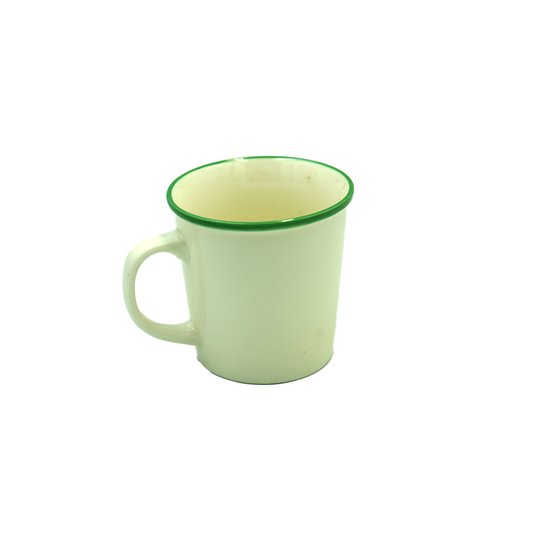 Mug Image 9X9Cm White Green  Rim