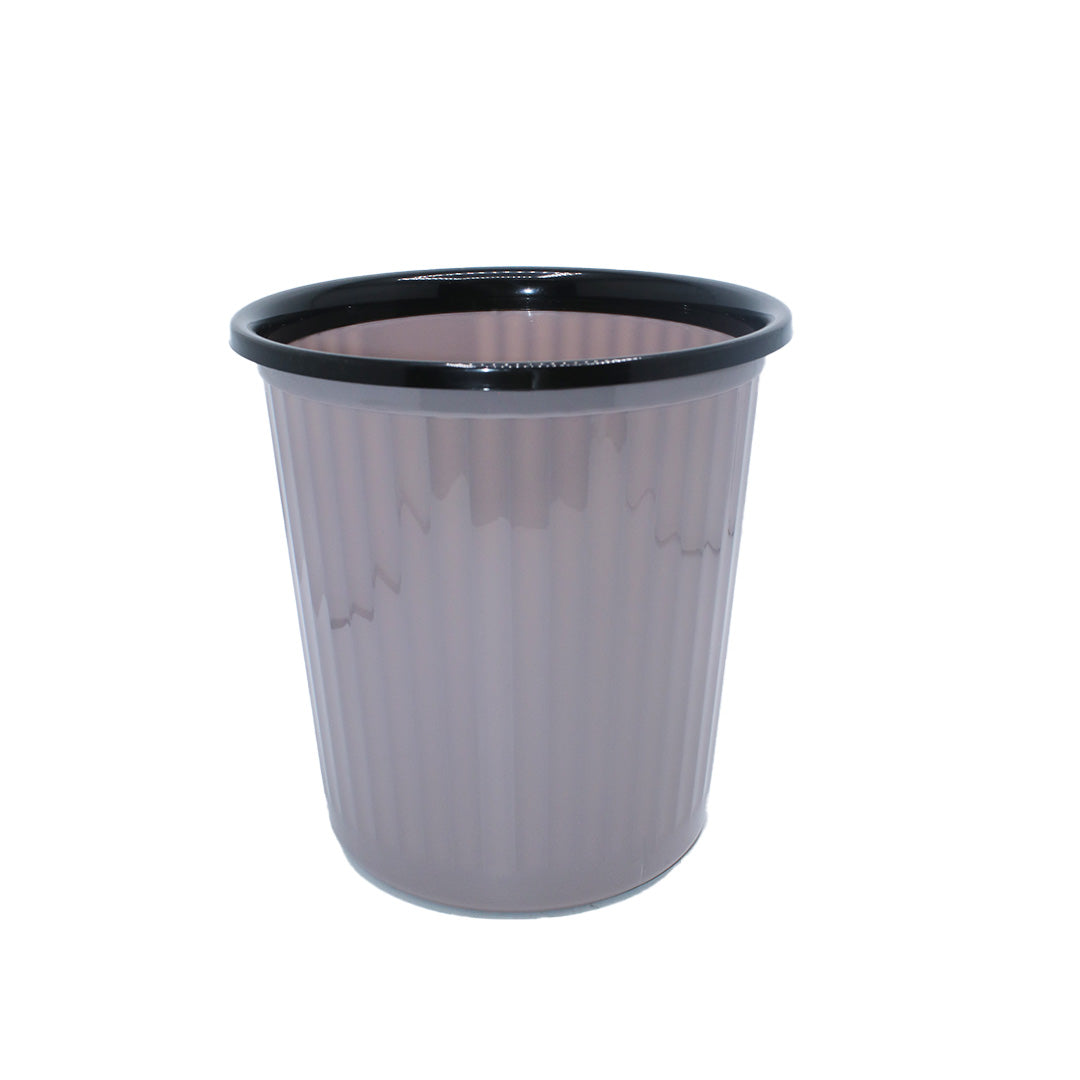 Dust Bin 25X23Cm Round Plastic Striped Trash