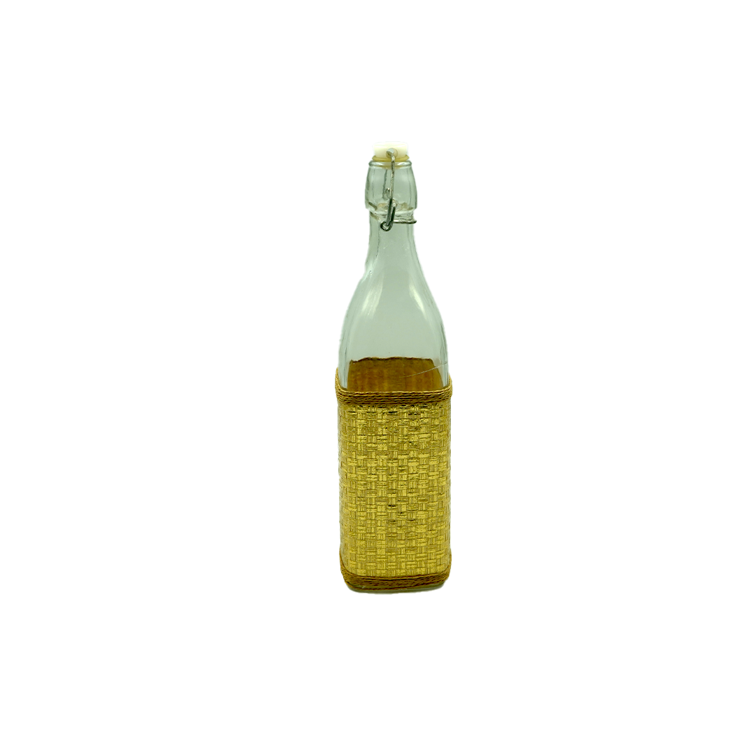 Bottle Vinegar 27Cmx6.5Cm Square Wicker Cover