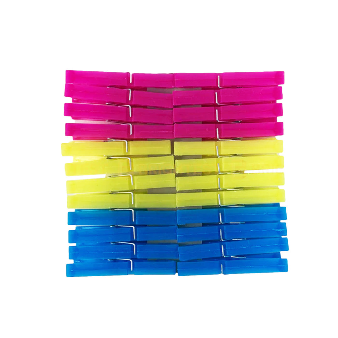 Pegs 24Pc Plastic Light Duty 7.5Cm Assortedcolour