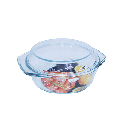 Casserole 1.4L Round Clear Glass Fenix