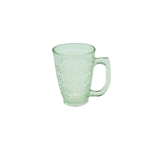 Beer Mug 11.5X8Cm Clear Embossed Loose Astra Blue