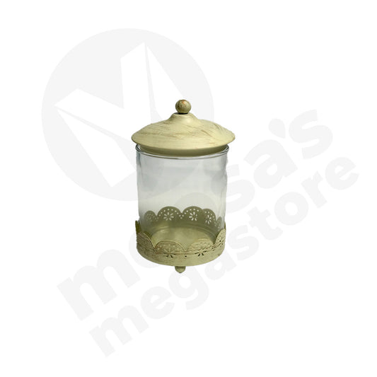 Candy Jar 14X9.5Cm Metal/Glass Footed